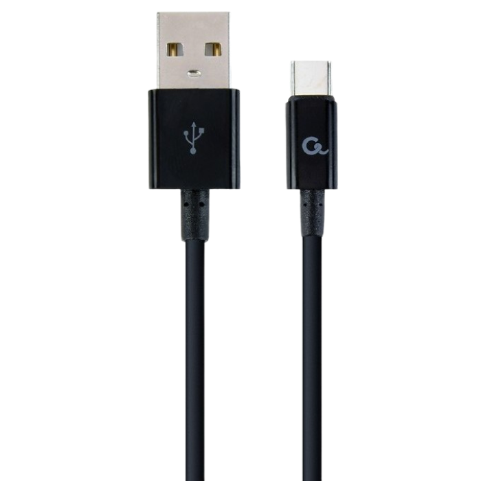 Blister Type-C/USB2.0, AM/CM, 2.0 m, Cablexpert Black, CC-USB2P-AMCM-2M
