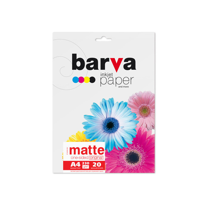 A4 230g 20p Matt Inkjet Photo Paper Barva..