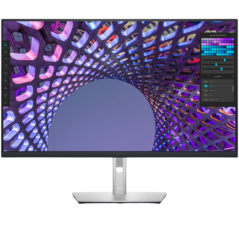 31.5" DELL P3223QE, Silver, IPS, 3840x2160, 60Hz, 5ms, CR1000:1, 350cd, HDMI+DP+USB+TypeC+LAN, Pivot