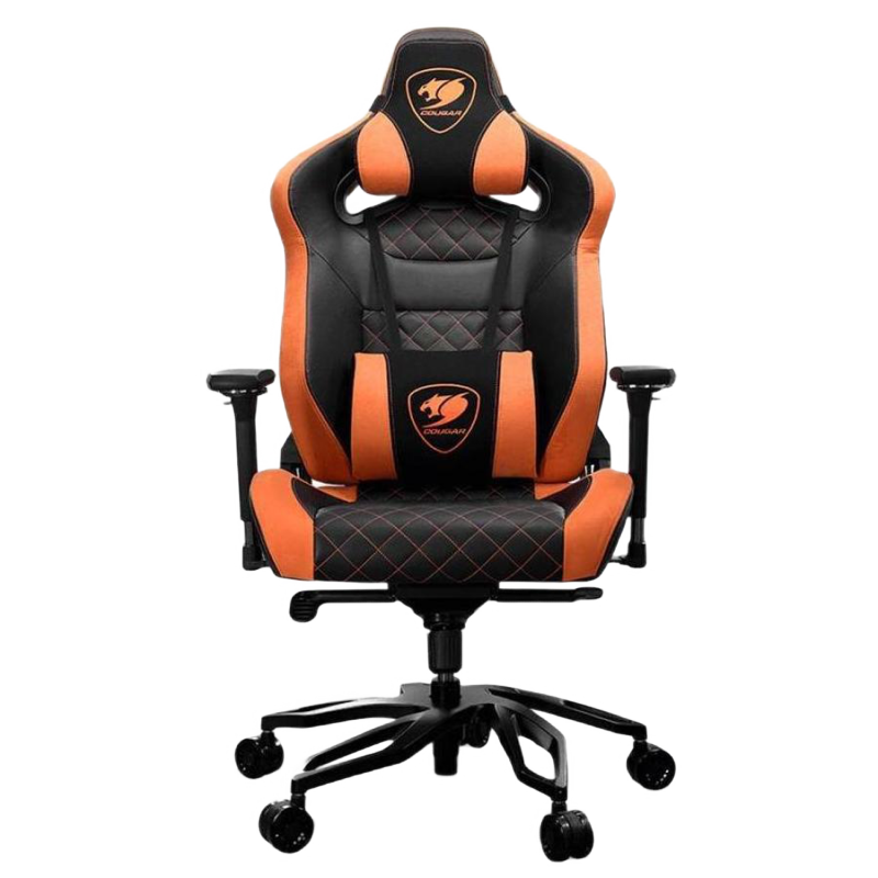 Игровое кресло Cougar Armor Titan Pro, ПВХ Кожа, Чёрный/Оранжевый
