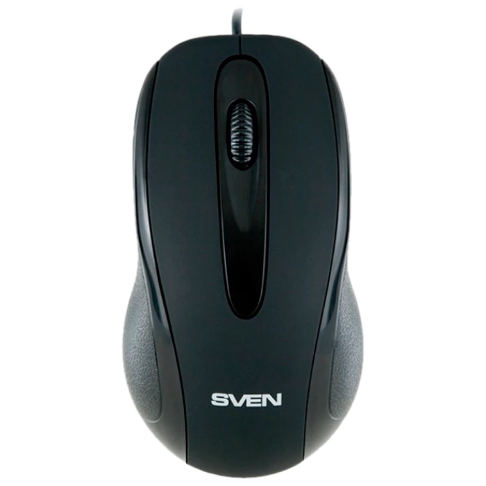 Mouse SVEN RX-170, Optical, 1000 dpi, 3 buttons, Ambidextrous, Black, USB