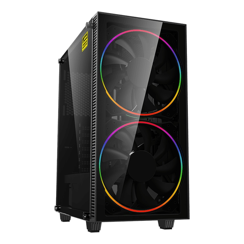 Case ATX GAMEMAX Black Hole, w/o PSU, 2x200mm..