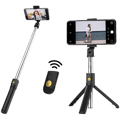 Cumpara  Trepiede pentru telefoane - Bluetooth Selfie Stick XO, SS08, Tripod, Blac..