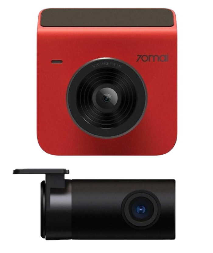 70mai A400 Dash Cam with RC09 Rear cam, Red..