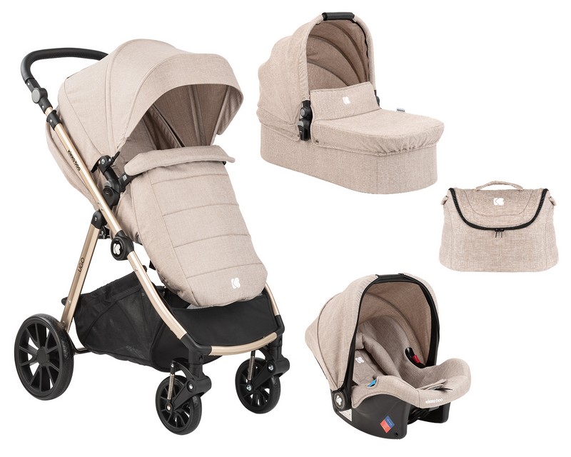 Stroller Kikka Boo 3 in 1 Ugo, Beig..