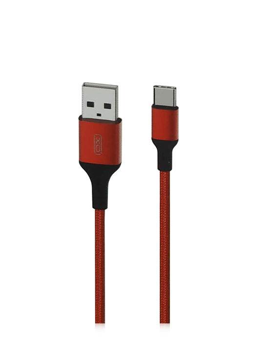 Type-C Cable XO, Braided NB143, 2M, Red