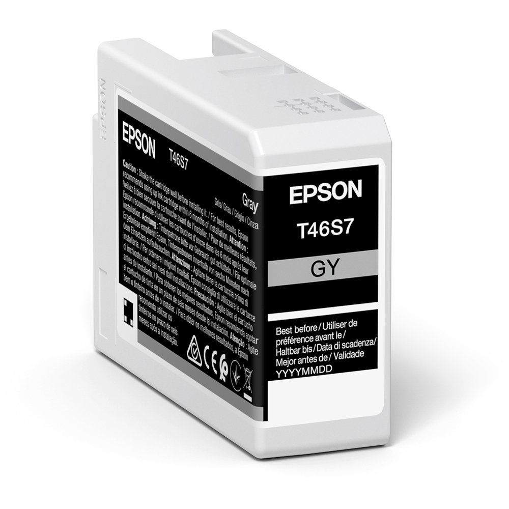 Картридж чернильный Epson T46S UltraChrome Pro 10, 25мл, Серый
