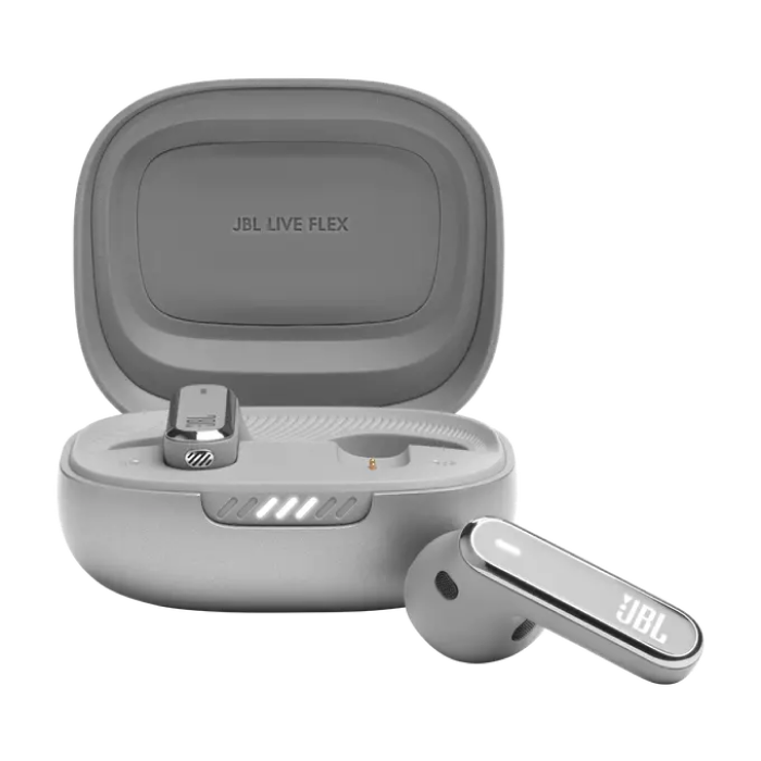  True Wireless JBL  LIVE Flex  Silver TWS True Adaptive Noise Cancelling