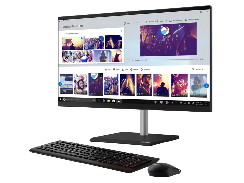 Lenovo AIO V50a 24IMB Black (23.8" FHD IPS Intel Core i5-10400T 2.0-3.6GHz, 8GB, 512GB, Win10Pro)