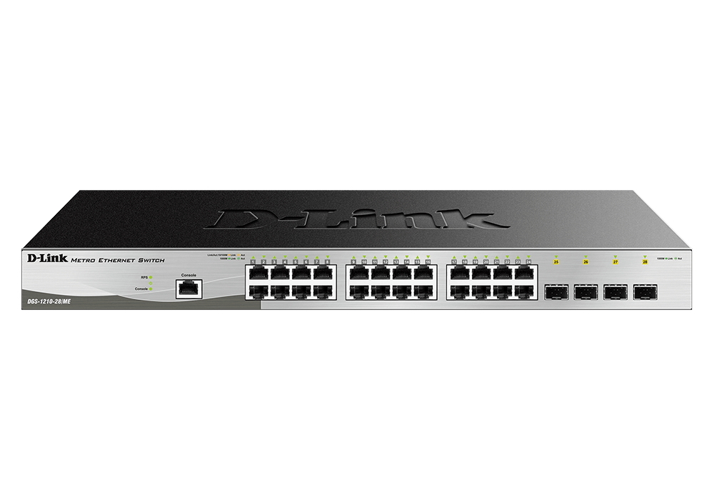 Cumpara  Rețea cu fir - 24-port 10/100/1000BASE-T + 4 SFP, D-Link DGS..