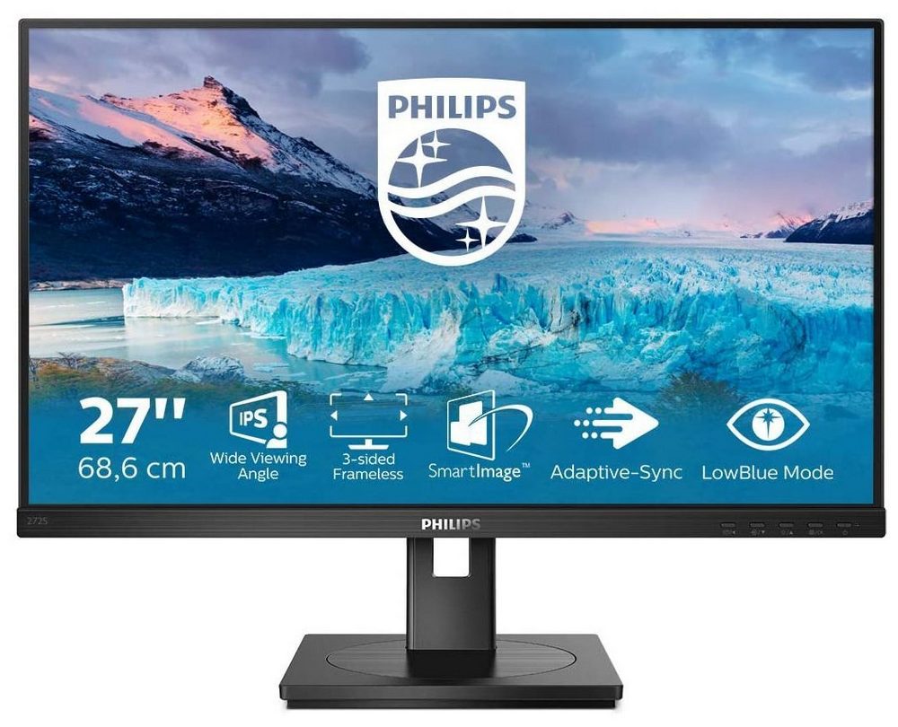 27" Монитор Philips 272S1AE, IPS 1920x1080 FHD, Чёрный