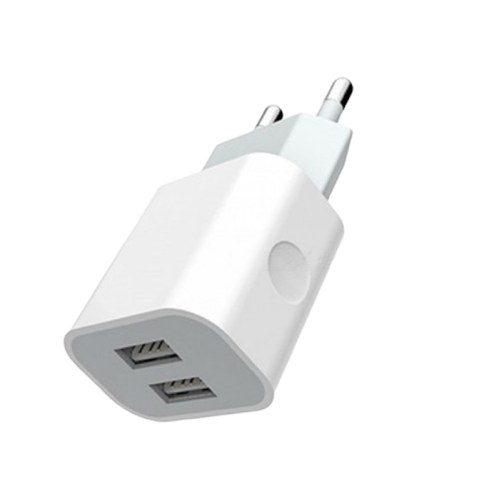 Wall Charger XO + Type-C Cable, 2USB, 2.4A, L75, White