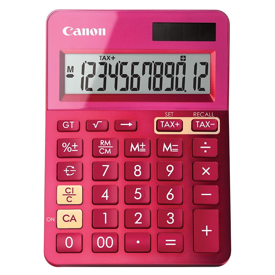 Calculator Canon LS-123K PK, 12 digit, Pink..