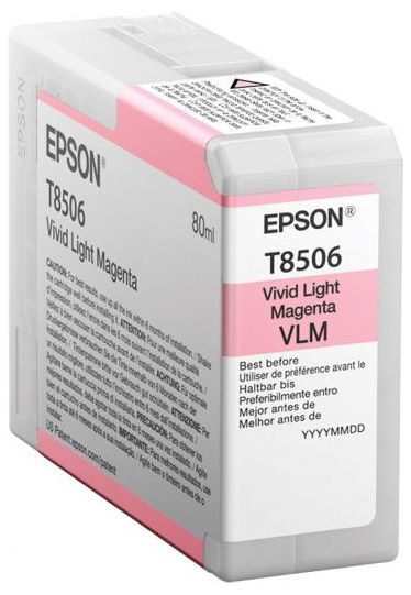 Картридж чернильный Epson T850 UltraChrome HD, 80мл, Яркий светло-пурпурный