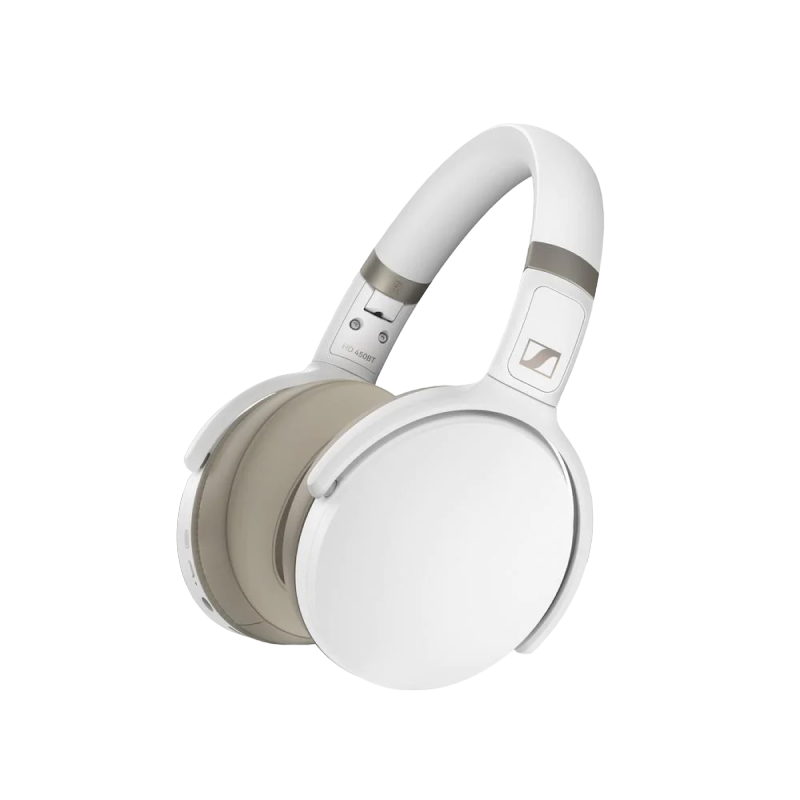 Bluetooth Sennheiser HD 450BT, White, 18—22000Hz, SPL:108dB, Dual omnidirectional microphones