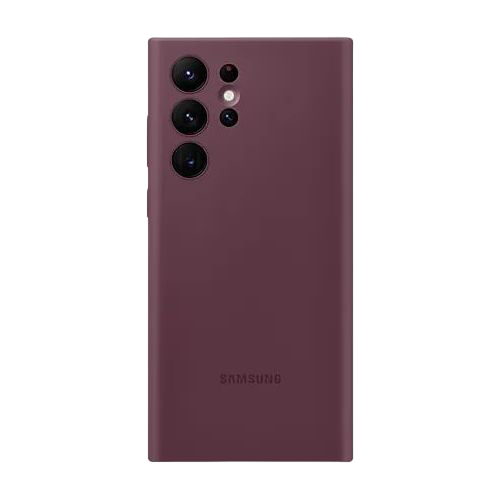 Original Sam. silicone cover Galaxy S22 Ultra, Burgundy