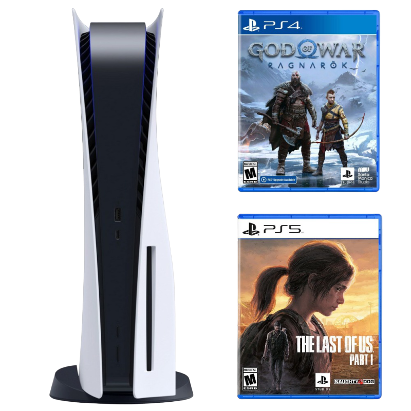 Cumpara  Console de jocuri - SONY PlayStation 5 + GoW Ragnarok + PS5 Last ..