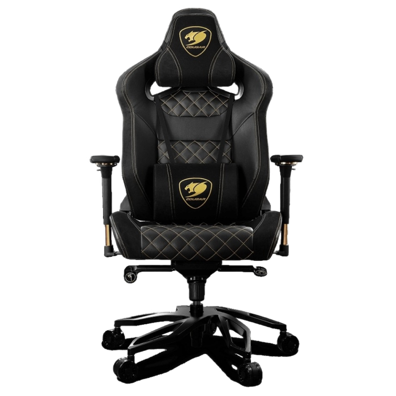Gaming Chair Cougar ARMOR TITAN PRO Royal Black/Gold, User max load up to 160kg / height 160-195cm