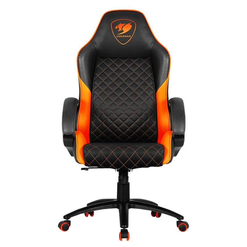 Игровое кресло Cougar Fusion, ПВХ Кожа, Черный/Оранжевый