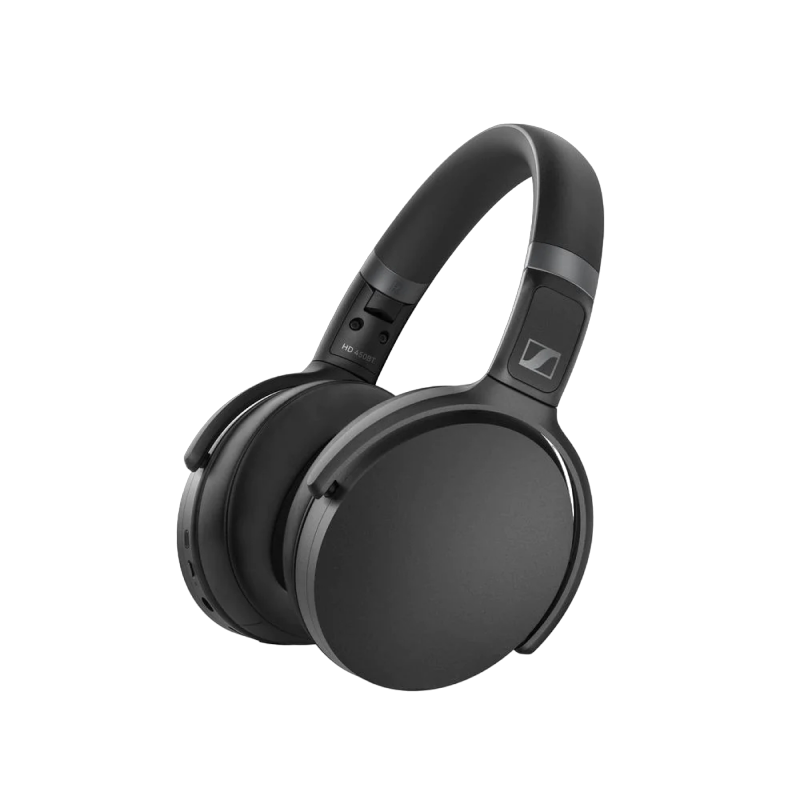 Bluetooth Sennheiser HD 450BT, Black, 18—22000Hz, SPL:108dB, Dual omnidirectional microphones