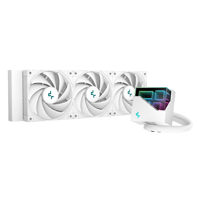 AIO Liquid Cooling Deepcool "LT720 White" (<32.9dBA, 85.85CFM, 3x120mm, ARGB LED, 1856g.)