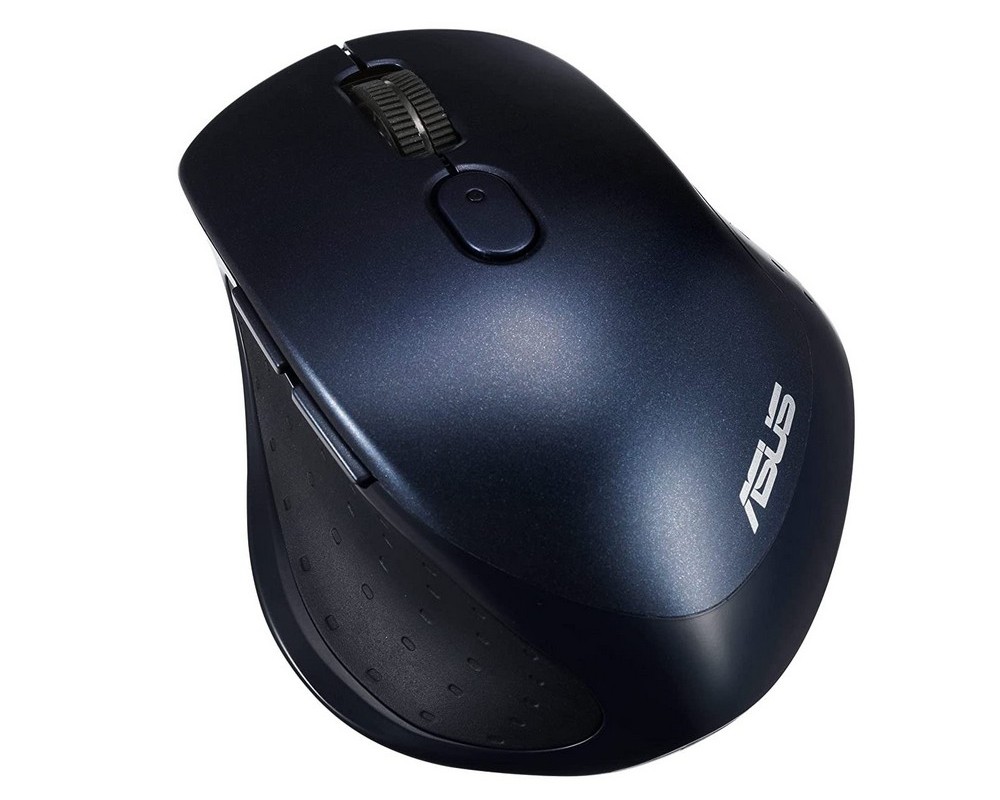 Wireless Mouse Asus MW203, Optical, 1000-2400 dpi, 6 buttons, Ergonomic, Silent, 1xAA, BT/2.4, Blue