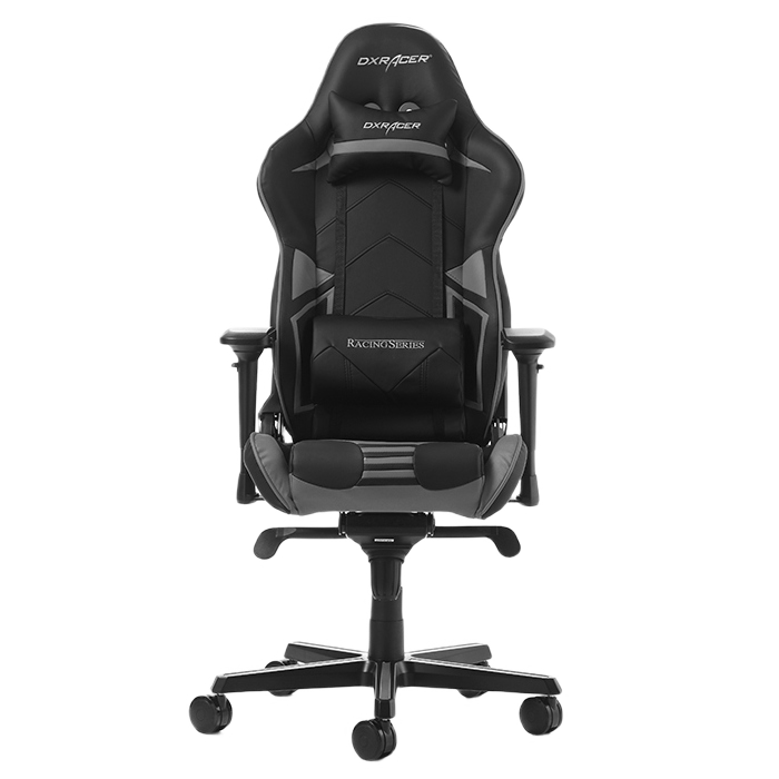 Gaming Chair DXRacer Racing GC-R131-NG, Black/Grey, User max loadt up to 150kg / height 165-195cm