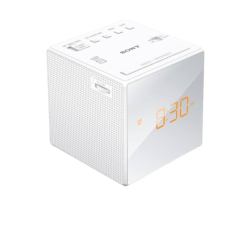 SONY ICF-C1, White, Clock Radio, AM/FM