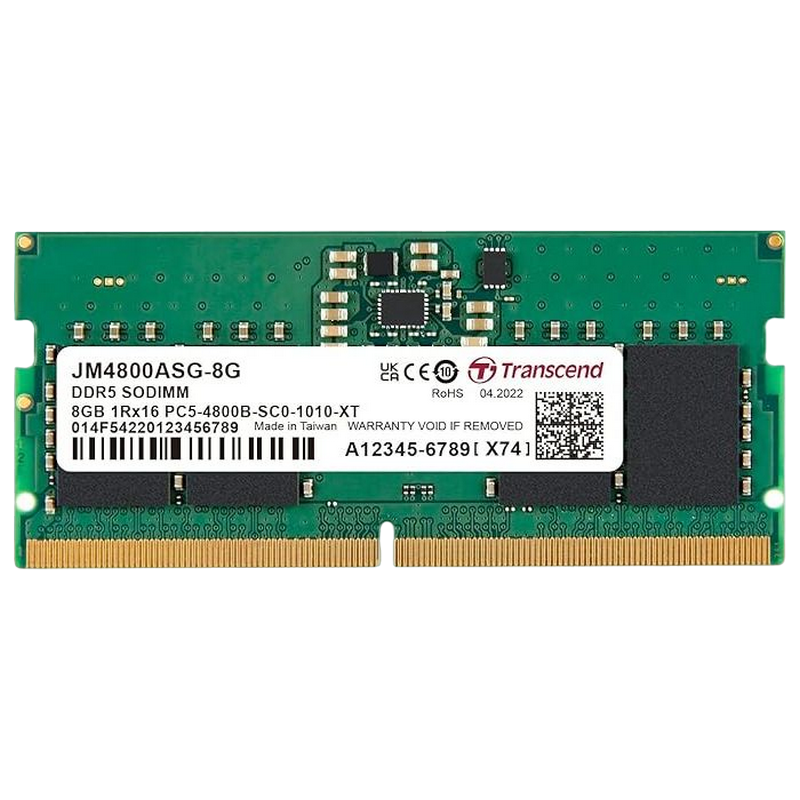 Cumpara  RAM - .8GB DDR5-4800MHz SODIMM  Transcend JetRam, P..