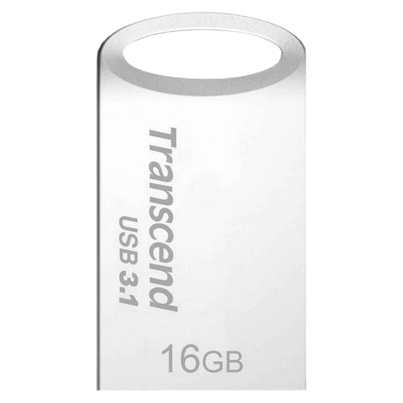 16GB USB3.1 Flash Drive Transcend "JetFlash 710S", Silver, Metal Case, Ultra-Slim (R/W:90/20MB/s)