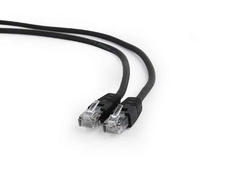 Патч-корд Cablexpert PP6U-0.25M/BK, Cat6 UTP, 0,25м, Чёрный