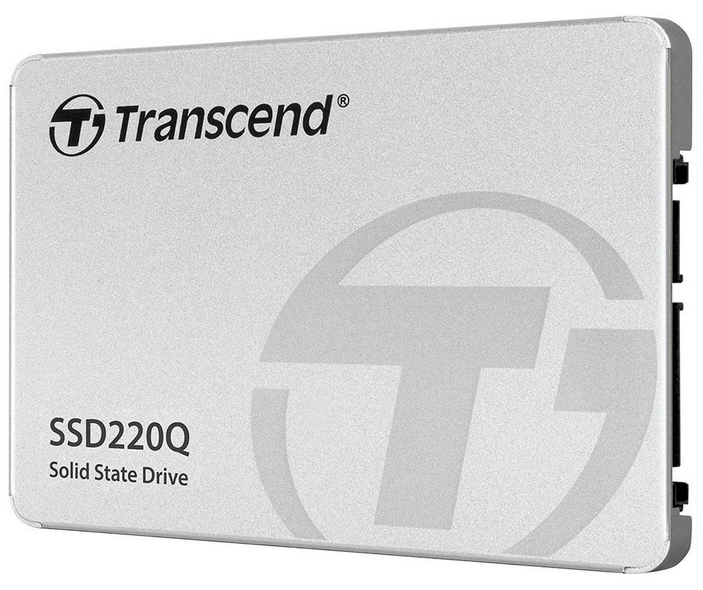 2.5" SATA SSD  500GB Transcend "SSD220Q" [R/W:550/500MB/s, 57K/59K IOPS, SM2259XT, 3D-NAND QLC]