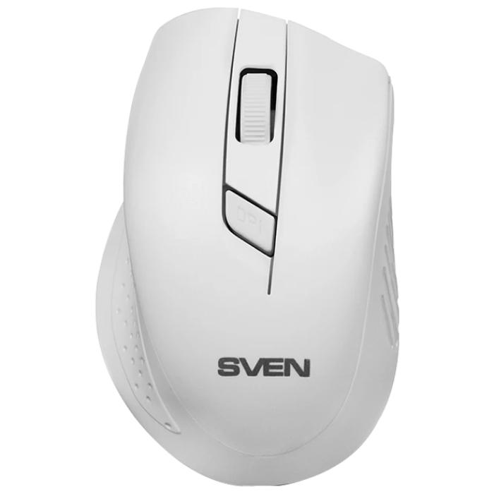 Wireless Mouse SVEN RX-325, Optical, 600-1000 dpi, 4 buttons, Ambidextrous, 1xAA, White