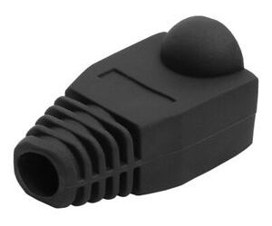 Boot cap for RJ-45, black, UTP cat.5 modular ..