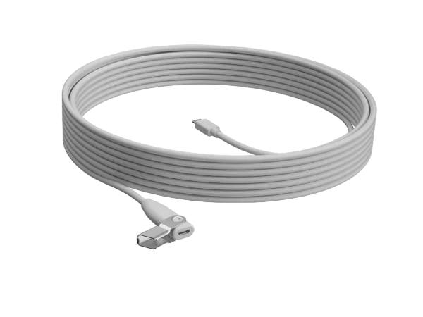 Аксессуары для веб-камер Logitech Rally Mic Pod Extension Cable, Белый