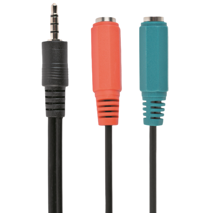 Cumpara  Аудиокабели и адаптеры - CCA-417 3.5 mm 4-pin plug to 3.5 mm stereo + ..