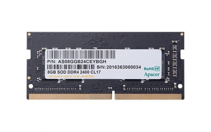 .8GB DDR4-  3200MHz  SODIMM  Apacer PC25600, CL22, 260pin DIMM 1.2V