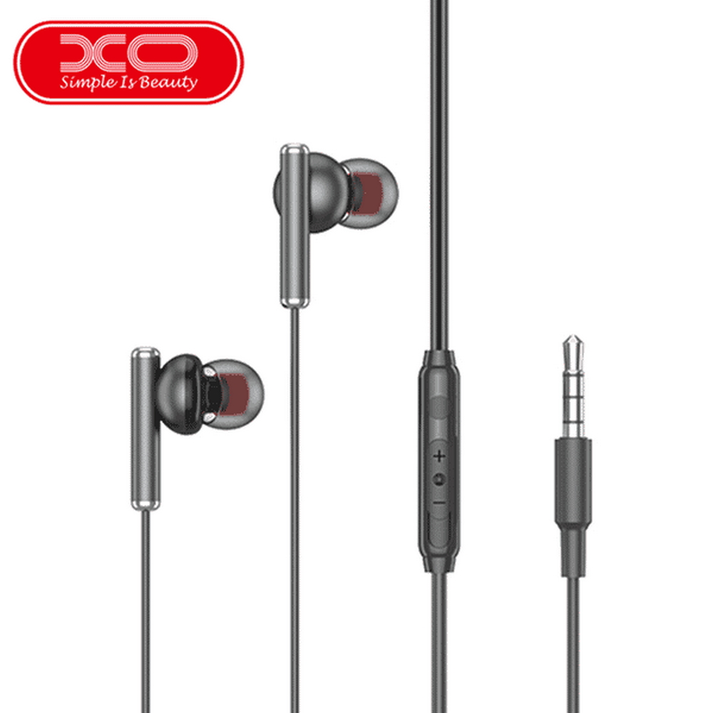 XO earphones, EP32 in-ear earphone, Black..