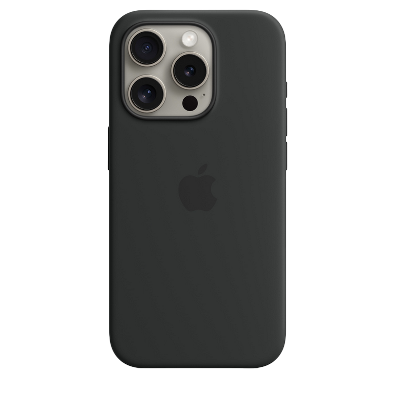 iPhone 15 Pro Silicone Case with MagSafe - Black