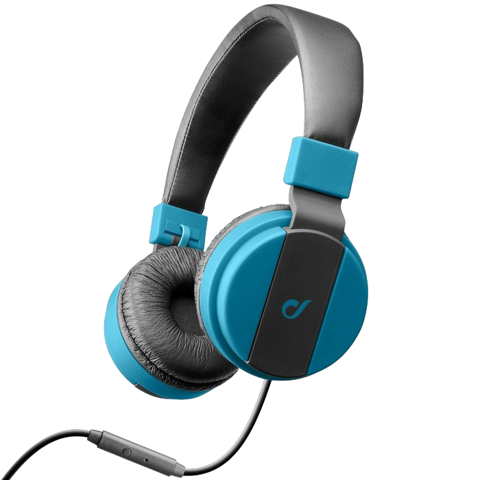 Cellular CHROMA headset with mic.Blue