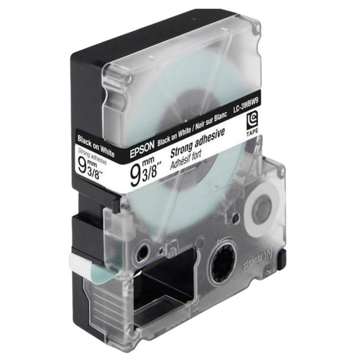 Cumpara  Cartușe de panglică pentru imprimarea autocolantelor - Tape Cartridge EPSON LK3WBW; 9mm/9m Strong Ad..