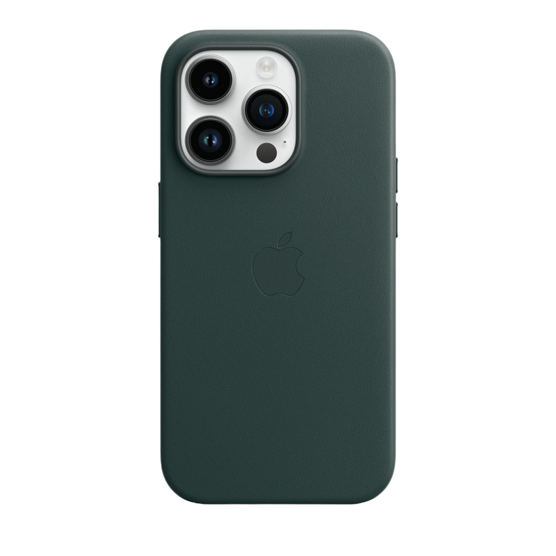 Original iPhone 14 Pro Leather Case with MagSafe - Forest Green, Model A2908