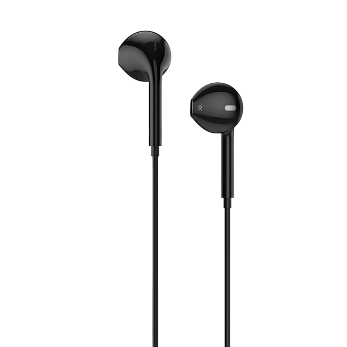 Earphones Hoco M55 Black with Microphone, 4pin 3.5mm mini-jack, Cable:1.2m.