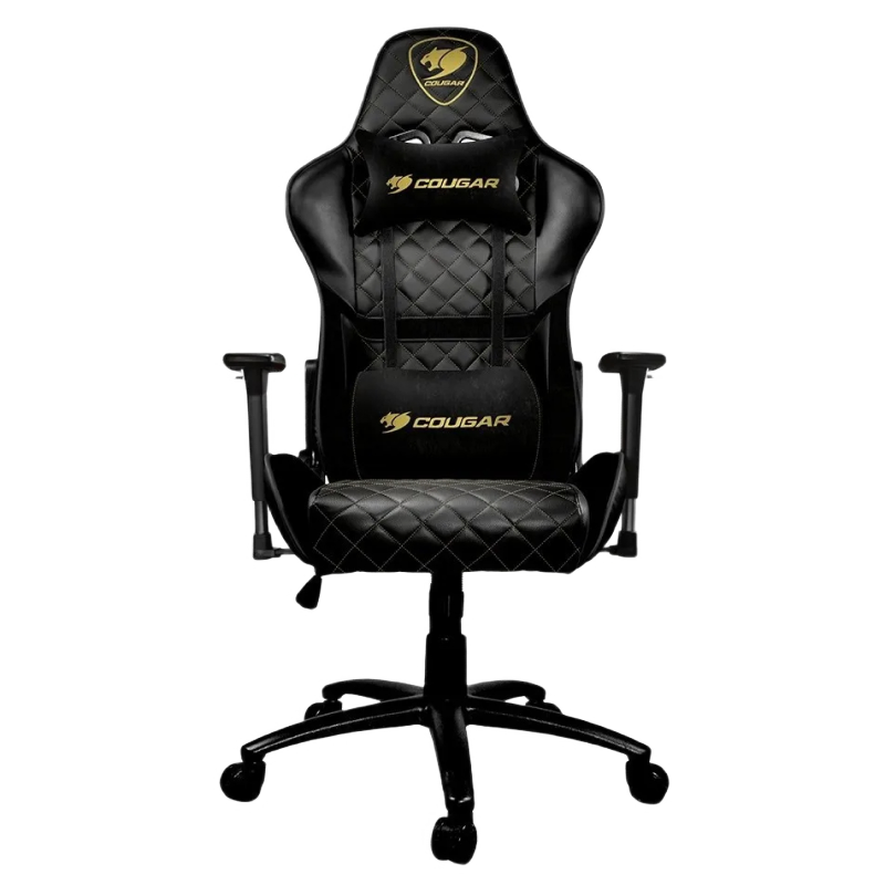 Gaming Chair Cougar ARMOR ONE Royal Black/Gold, User max load up to 120kg / height 145-180cm