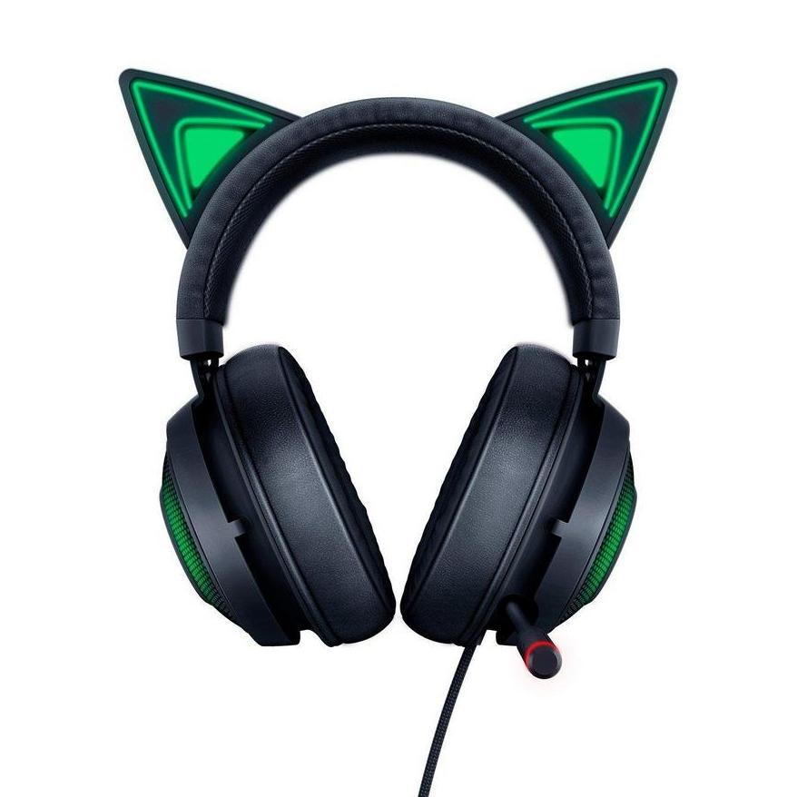 Игровые наушники / гарнитура RAZER Kraken Kitty, Проводной аналоговый, Чёрный