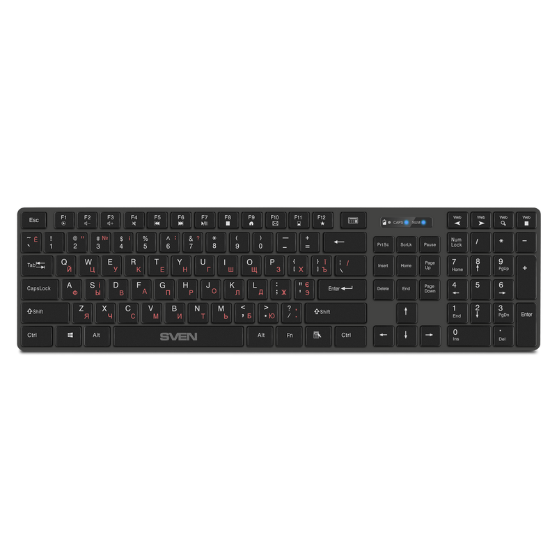 Клавиатура SVEN E5300W, Беспроводное, Чёрный