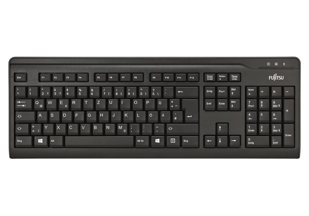 Клавиатура Fujitsu KB410, Проводное, Чёрный