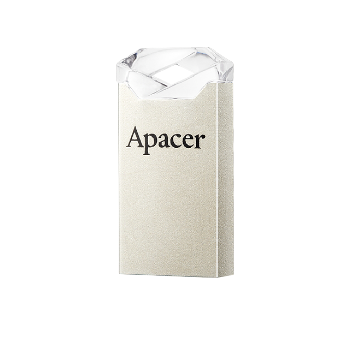16GB USB2.0 Flash Drive Apacer "AH111", Silver-Crystal, Super-Mini, Metal, Capless (AP16GAH111CR-1)