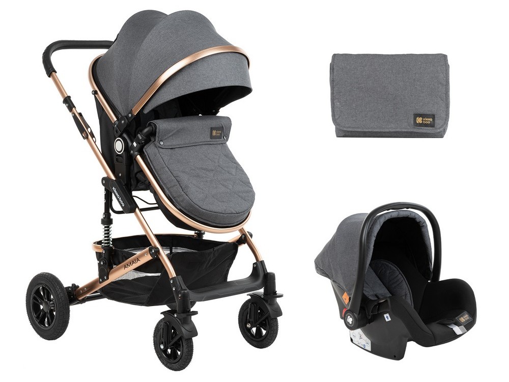 Stroller Kikka Boo 3 iin 1 Amaia Black DarkGr..