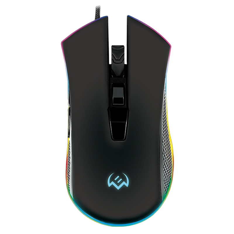 Gaming Mouse SVEN RX-G750, Optical, 500-6400 dpi, 6 buttons, Soft Touch, RGB, Black, USB